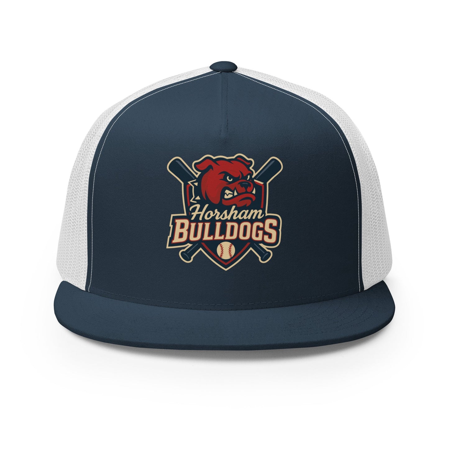 Performance | 5 Panel Trucker Cap | Horsham Travel Baseball | Bulldogs Logo