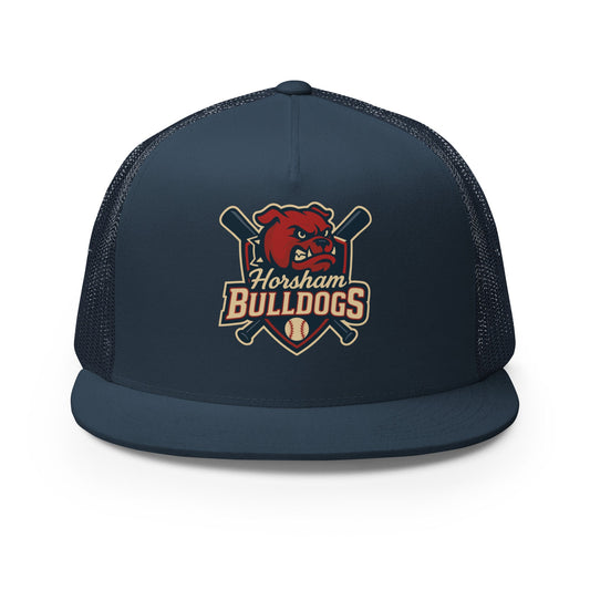 Performance | 5 Panel Trucker Cap | Horsham Travel Baseball | Bulldogs Logo