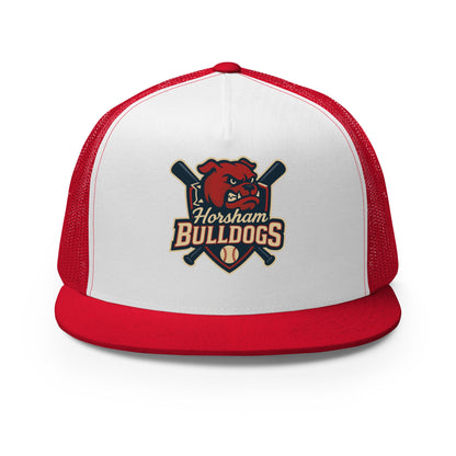 Performance | 5 Panel Trucker Cap | Horsham Travel Baseball | Bulldogs Logo