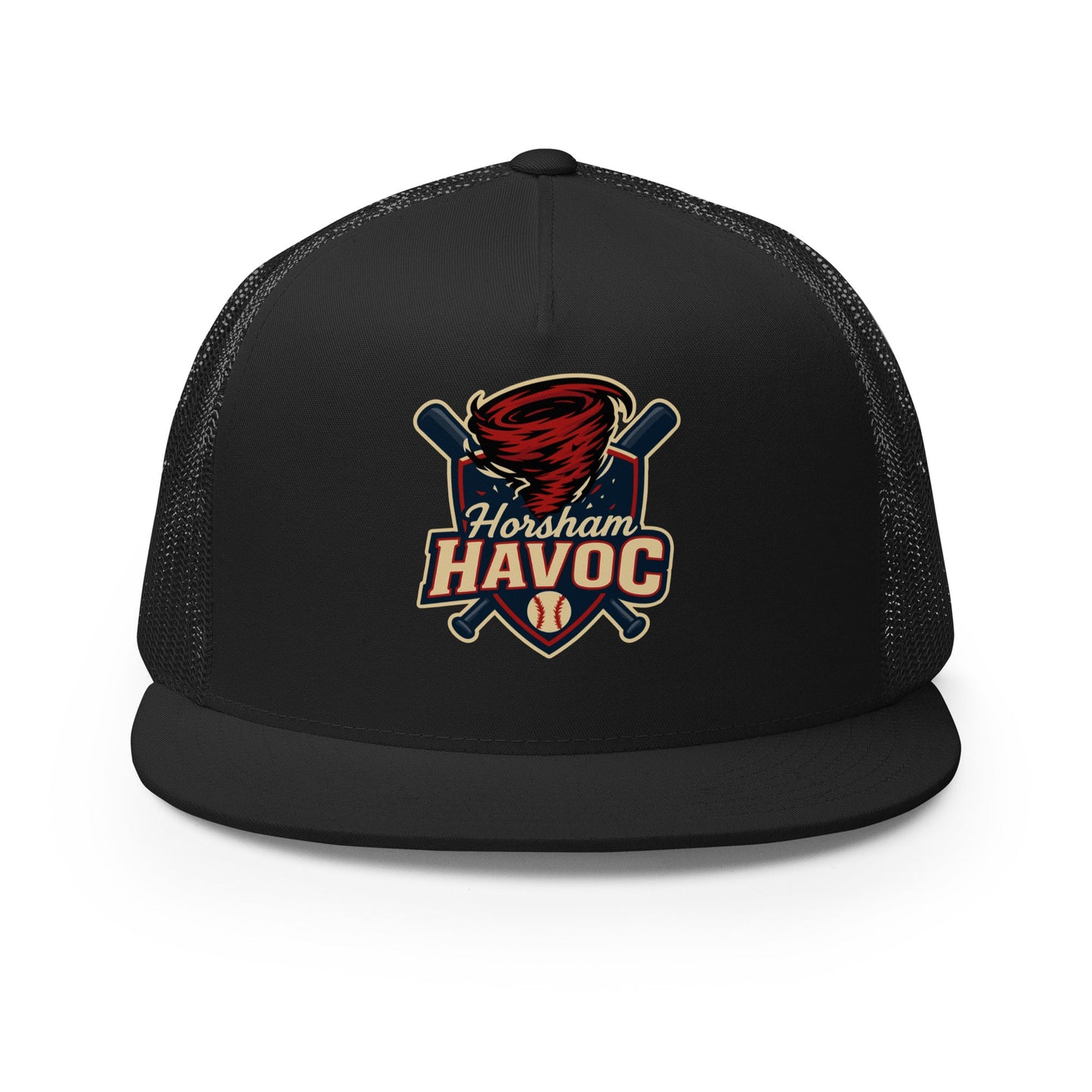 Performance | 5 Panel Trucker Cap | Horsham Travel Baseball | Havoc Logo