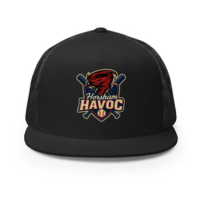 Performance | 5 Panel Trucker Cap | Horsham Travel Baseball | Havoc Logo