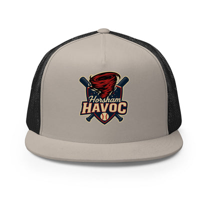 Performance | 5 Panel Trucker Cap | Horsham Travel Baseball | Havoc Logo