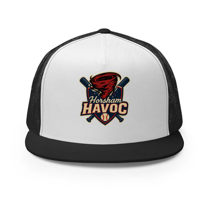 Performance | 5 Panel Trucker Cap | Horsham Travel Baseball | Havoc Logo