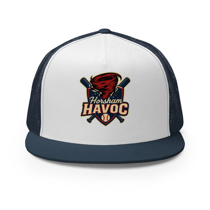 Performance | 5 Panel Trucker Cap | Horsham Travel Baseball | Havoc Logo