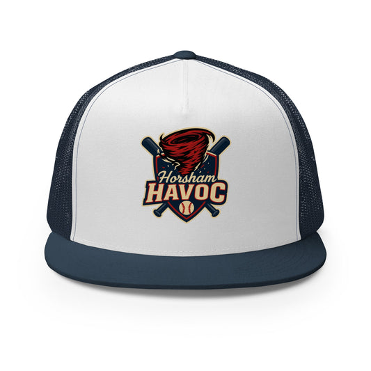 Performance | 5 Panel Trucker Cap | Horsham Travel Baseball | Havoc Logo