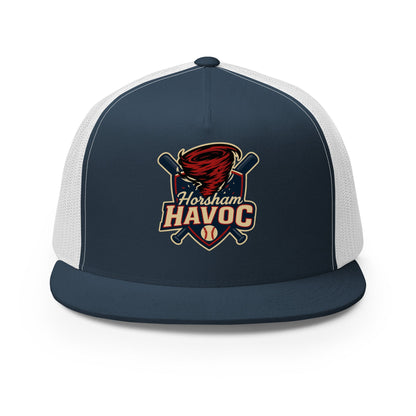 Performance | 5 Panel Trucker Cap | Horsham Travel Baseball | Havoc Logo