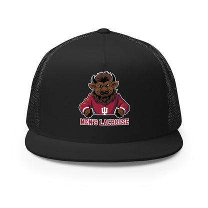 Performance | 5 Panel Trucker Cap | Indiana University Lacrosse | Mascot Logo