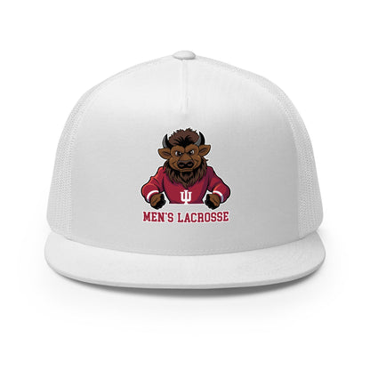 Performance | 5 Panel Trucker Cap | Indiana University Lacrosse | Mascot Logo
