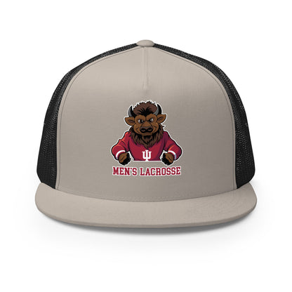 Performance | 5 Panel Trucker Cap | Indiana University Lacrosse | Mascot Logo