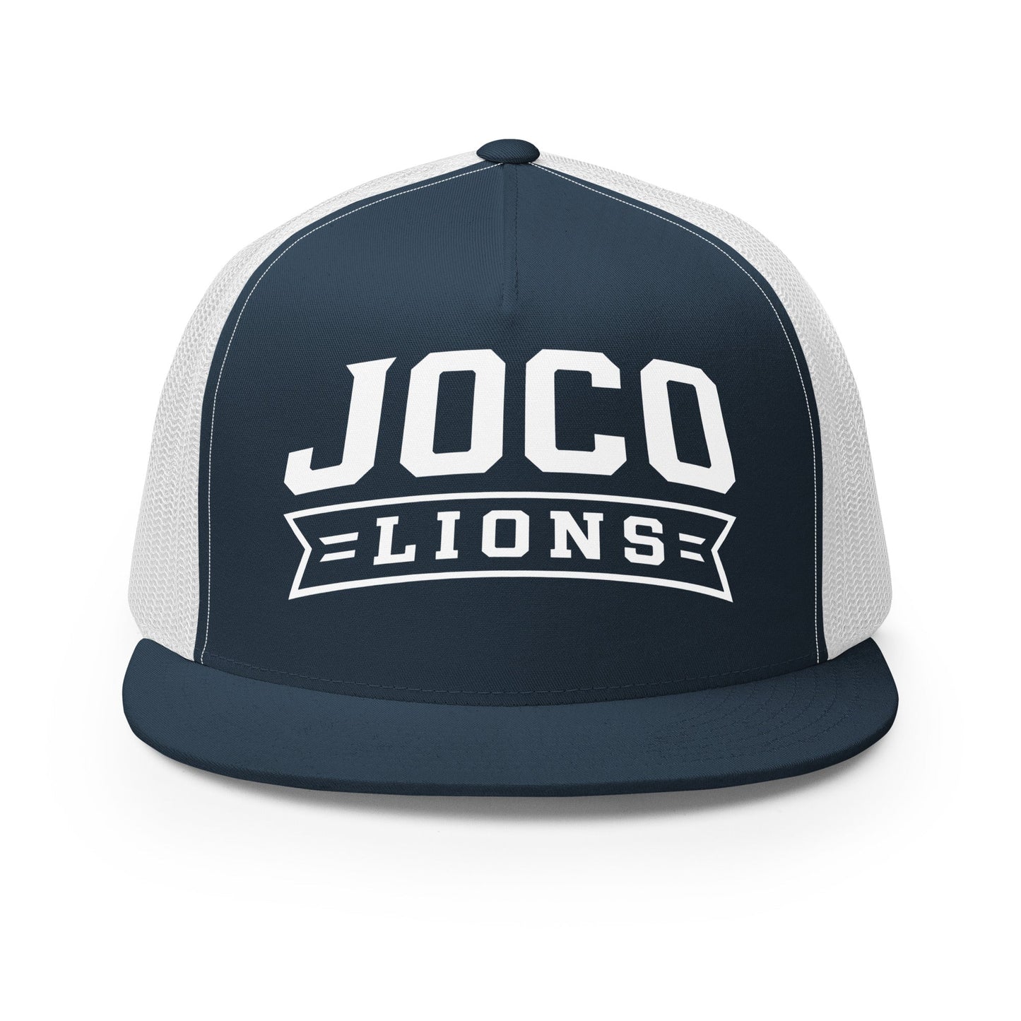 Performance | 5 Panel Trucker Cap | JoCo Lions | Shield Logo