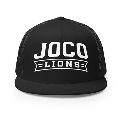 Performance | 5 Panel Trucker Cap | JoCo Lions | Shield Logo