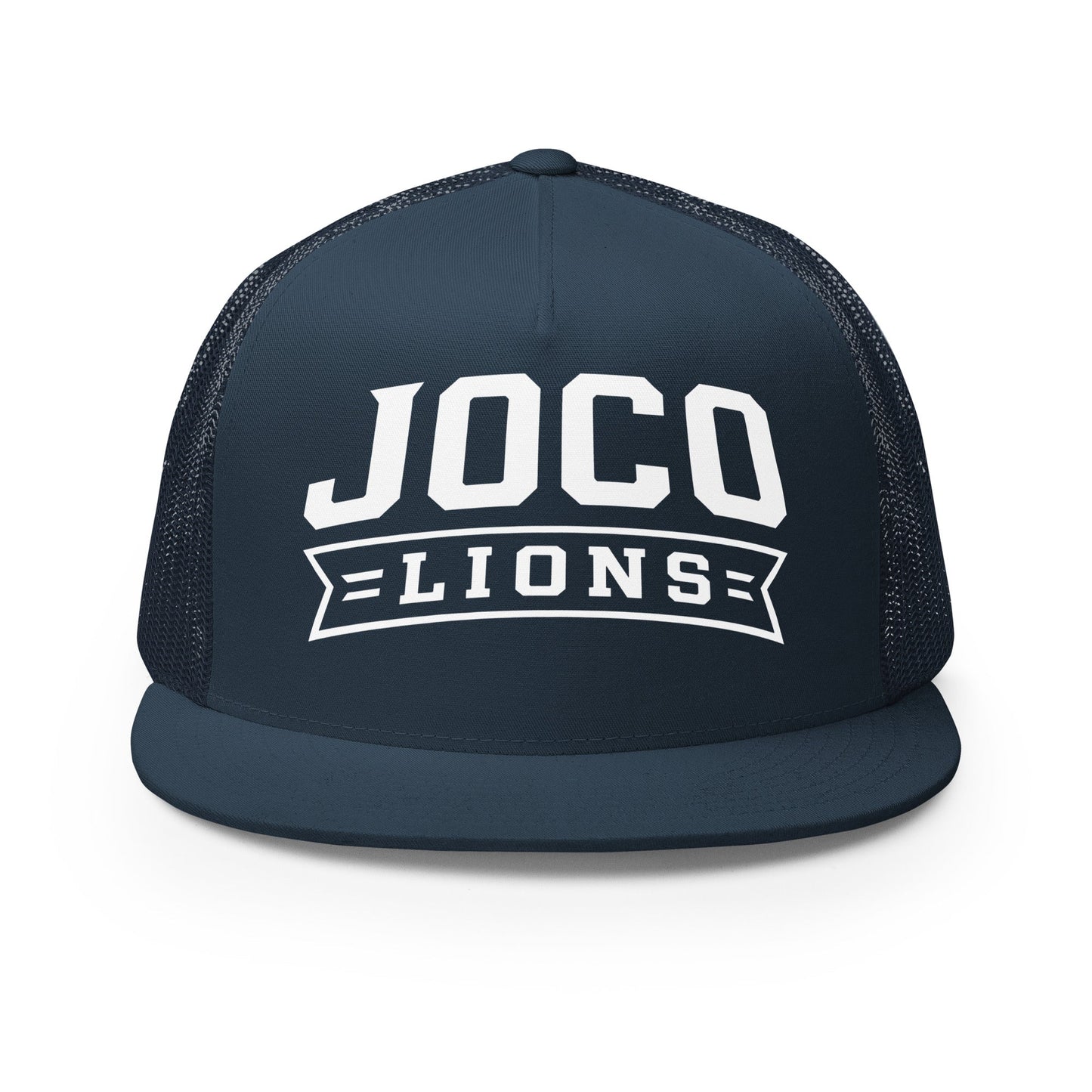 Performance | 5 Panel Trucker Cap | JoCo Lions | Shield Logo