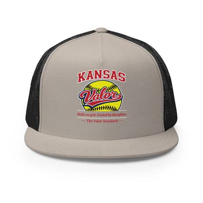 Performance | 5 Panel Trucker Cap | Kansas Valor Fan Gear | The Standard Logo