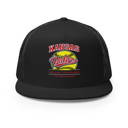 Performance | 5 Panel Trucker Cap | Kansas Valor Fan Gear | The Standard Logo