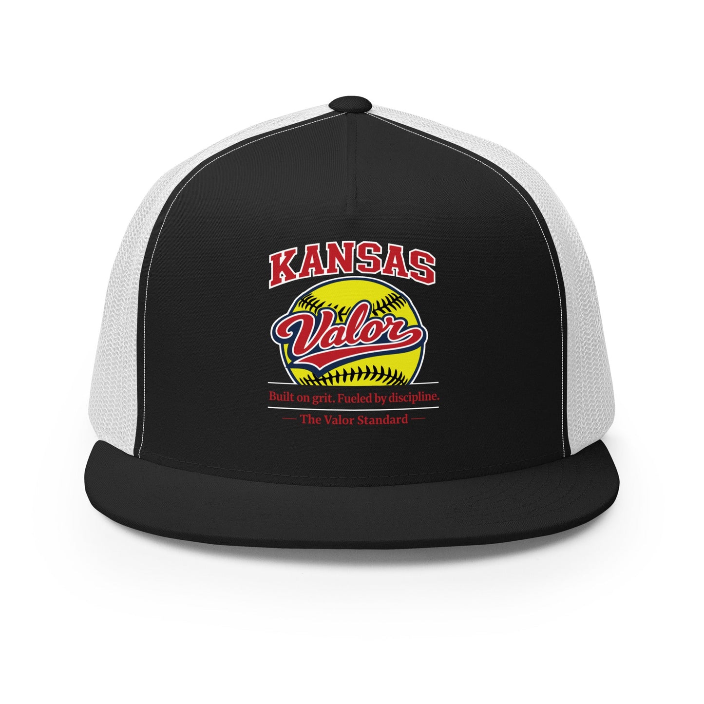 Performance | 5 Panel Trucker Cap | Kansas Valor Fan Gear | The Standard Logo