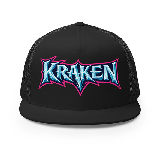 Performance | 5 Panel Trucker Cap | Kraken Fastpitch | Script Logo