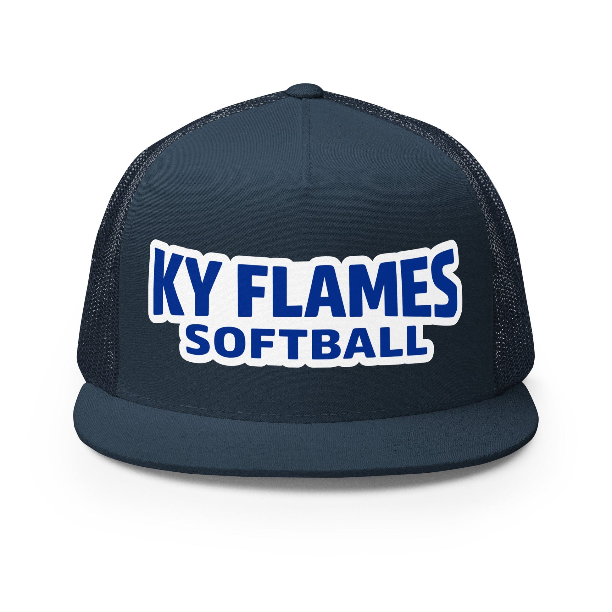 Performance | 5 Panel Trucker Cap | KY Flames | Mark Logo