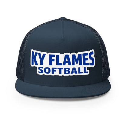 Performance | 5 Panel Trucker Cap | KY Flames | Mark Logo