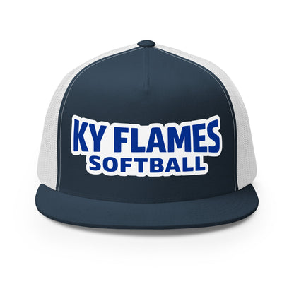 Performance | 5 Panel Trucker Cap | KY Flames | Mark Logo