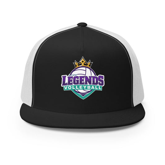 Performance | 5 Panel Trucker Cap | Lady Legends Volleyball | Crown Logo