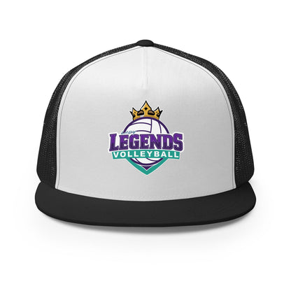 Performance | 5 Panel Trucker Cap | Lady Legends Volleyball | Crown Logo