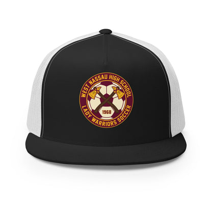 Performance | 5 Panel Trucker Cap | Lady Warrior Soccer Booster Club | Lady Warriors Logo