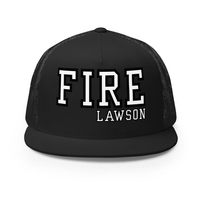 Performance | 5 Panel Trucker Cap | Lawson Fire Department | Script Logo