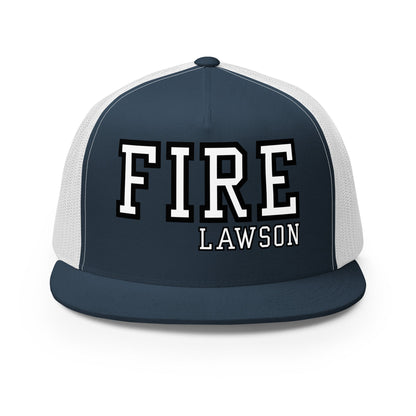 Performance | 5 Panel Trucker Cap | Lawson Fire Department | Script Logo