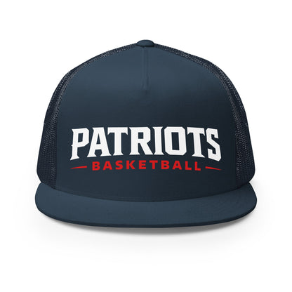 Performance | 5 Panel Trucker Cap | LFMS Athletics | Patriots Basketball Logo
