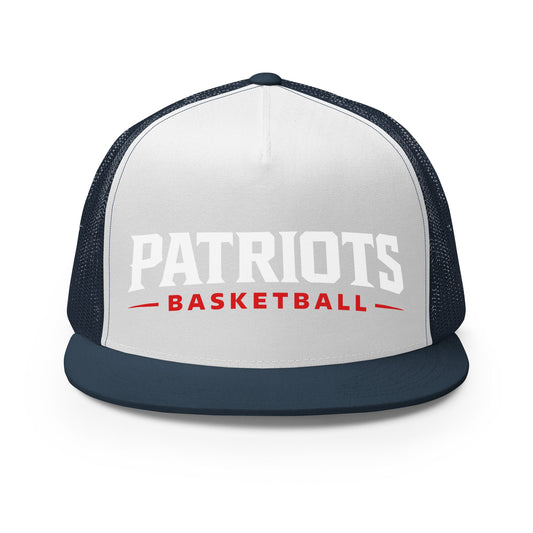 Performance | 5 Panel Trucker Cap | LFMS Athletics | Patriots Basketball Logo