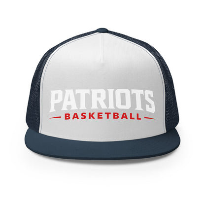 Performance | 5 Panel Trucker Cap | LFMS Athletics | Patriots Basketball Logo