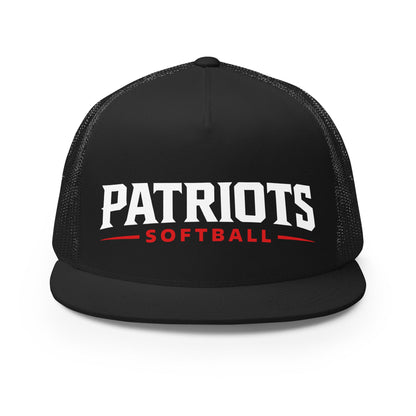 Performance | 5 Panel Trucker Cap | LFMS Athletics | Patriots Softball Logo