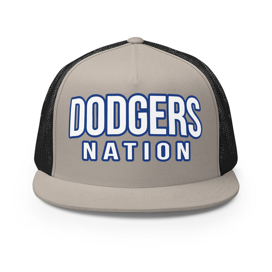 Performance | 5 Panel Trucker Cap | LI Dodgers Nation | Varsity Crest Logo