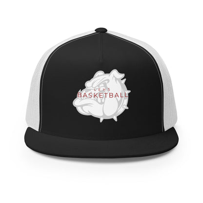 Performance | 5 Panel Trucker Cap | Lynn English Cheerleading | Bulldogs Basketball Logo