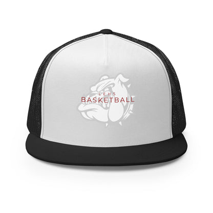 Performance | 5 Panel Trucker Cap | Lynn English Cheerleading | Bulldogs Basketball Logo