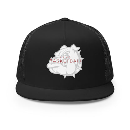 Performance | 5 Panel Trucker Cap | Lynn English Cheerleading | Bulldogs Basketball Logo
