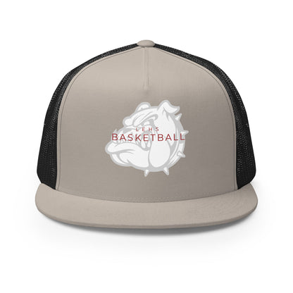 Performance | 5 Panel Trucker Cap | Lynn English Cheerleading | Bulldogs Basketball Logo