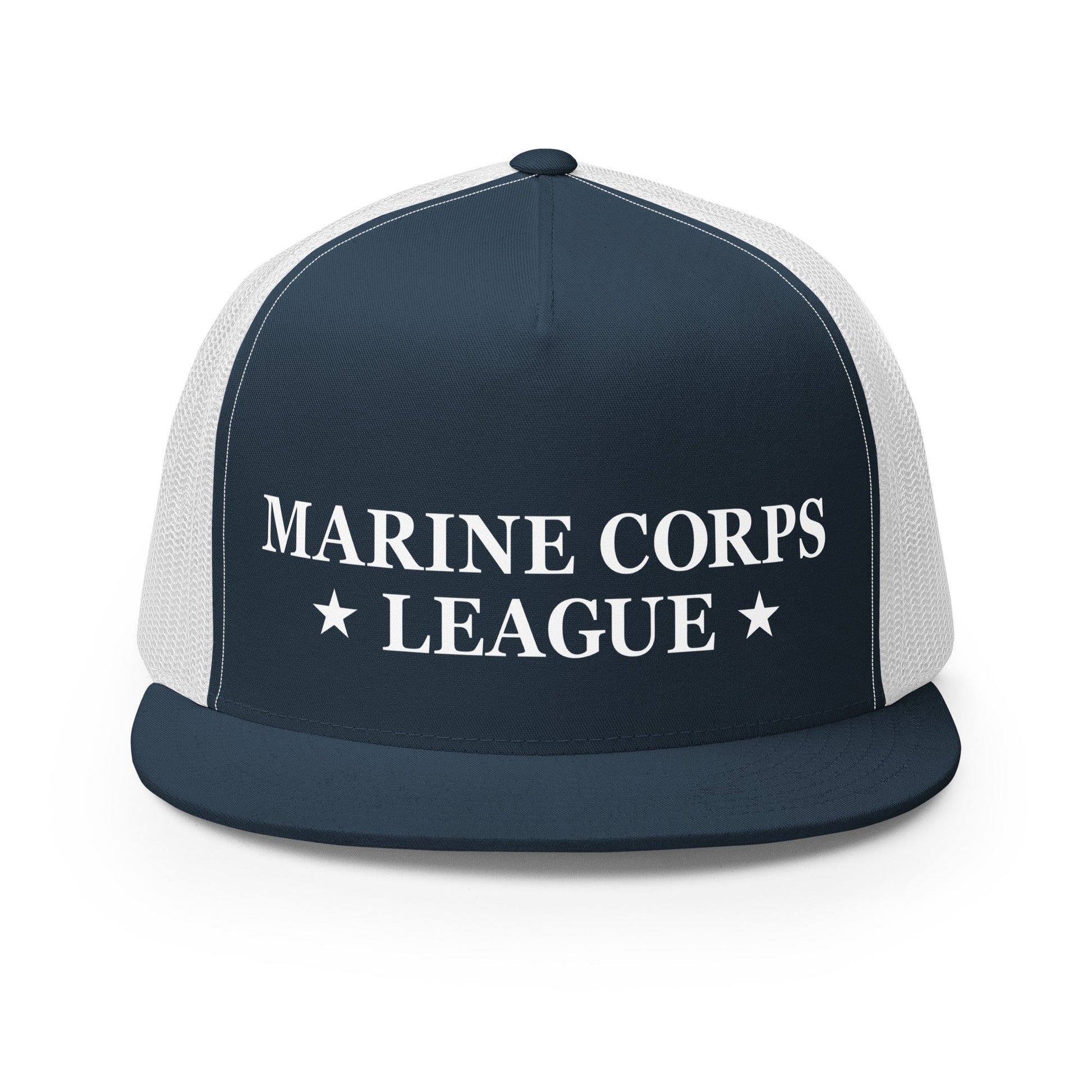 Performance | 5 Panel Trucker Cap | Marine Corps League kings County Det 455 | Shield Logo