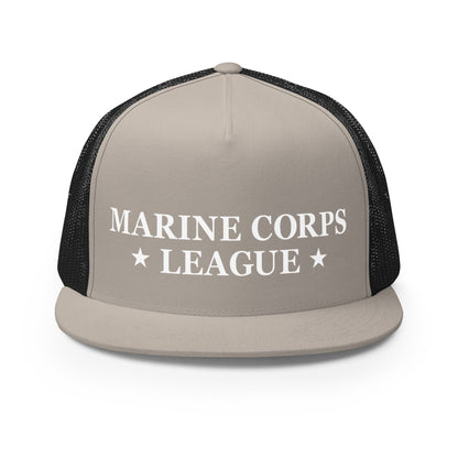 Performance | 5 Panel Trucker Cap | Marine Corps League kings County Det 455 | Shield Logo