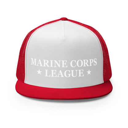 Performance | 5 Panel Trucker Cap | Marine Corps League kings County Det 455 | Shield Logo