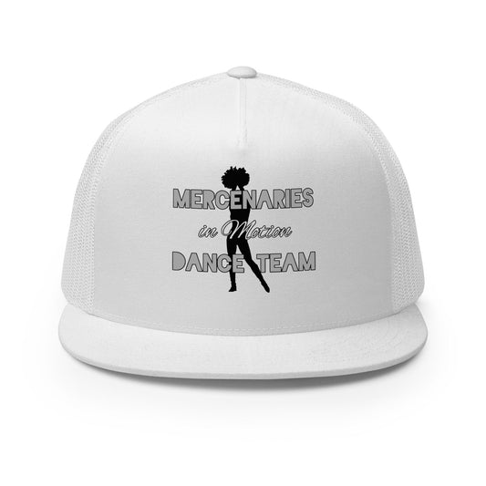 Performance | 5 Panel Trucker Cap | Mercenaries in Motion Dance Team | Silhouette Logo