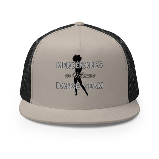Performance | 5 Panel Trucker Cap | Mercenaries in Motion Dance Team | Silhouette Logo