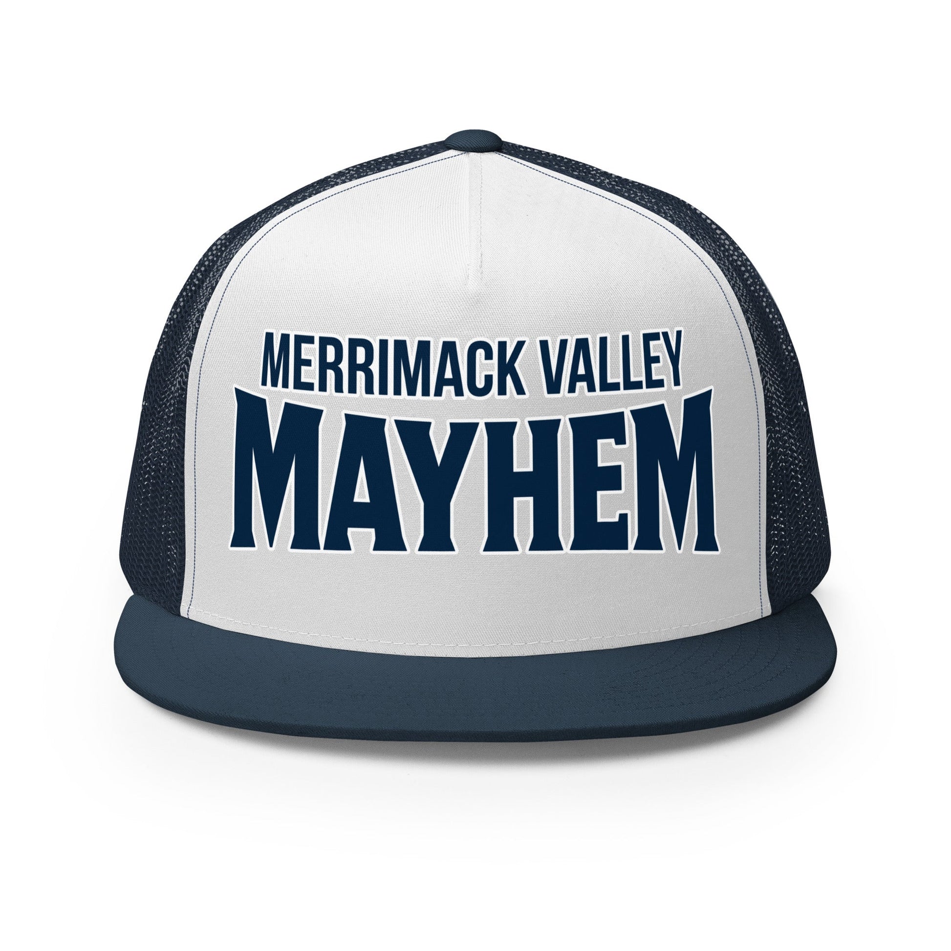 Performance | 5 Panel Trucker Cap | Merrimack Valley Mayhem | Script Logo