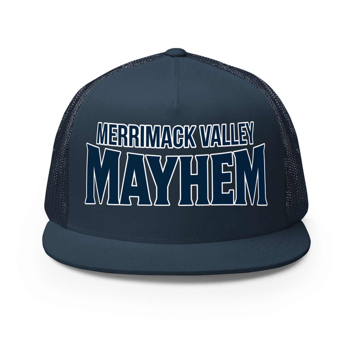 Performance | 5 Panel Trucker Cap | Merrimack Valley Mayhem | Script Logo
