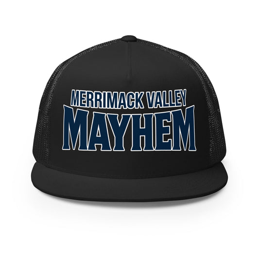 Performance | 5 Panel Trucker Cap | Merrimack Valley Mayhem | Script Logo