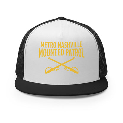 Performance | 5 Panel Trucker Cap | Metro Nashville Police Department Horse Mounted Patrol | Crest Logo
