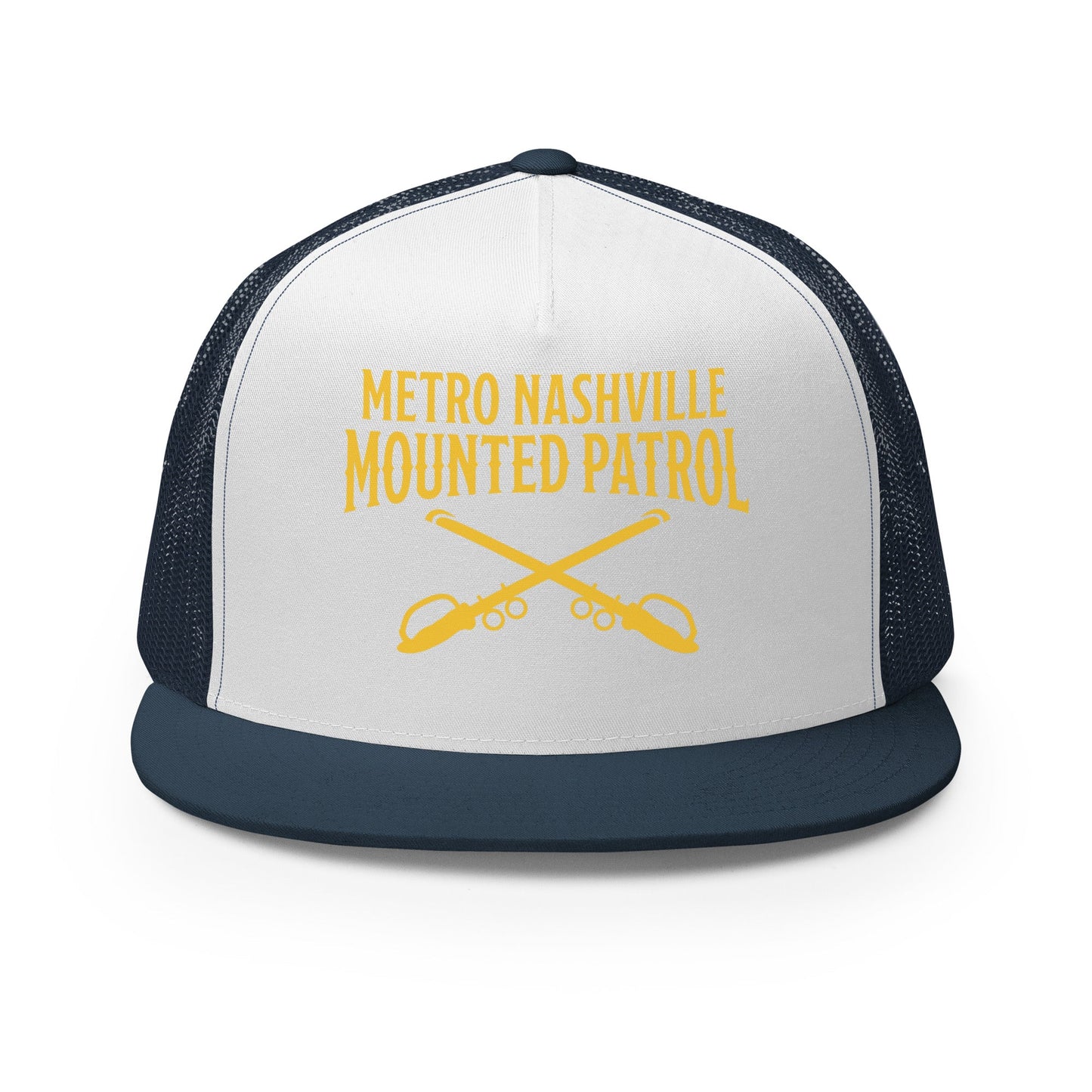 Performance | 5 Panel Trucker Cap | Metro Nashville Police Department Horse Mounted Patrol | Crest Logo