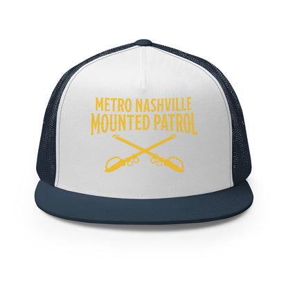 Performance | 5 Panel Trucker Cap | Metro Nashville Police Department Horse Mounted Patrol | Crest Logo