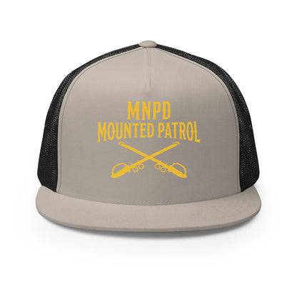 Performance | 5 Panel Trucker Cap | Metro Nashville Police Department Horse Mounted Patrol | Sabres MNPD Logo