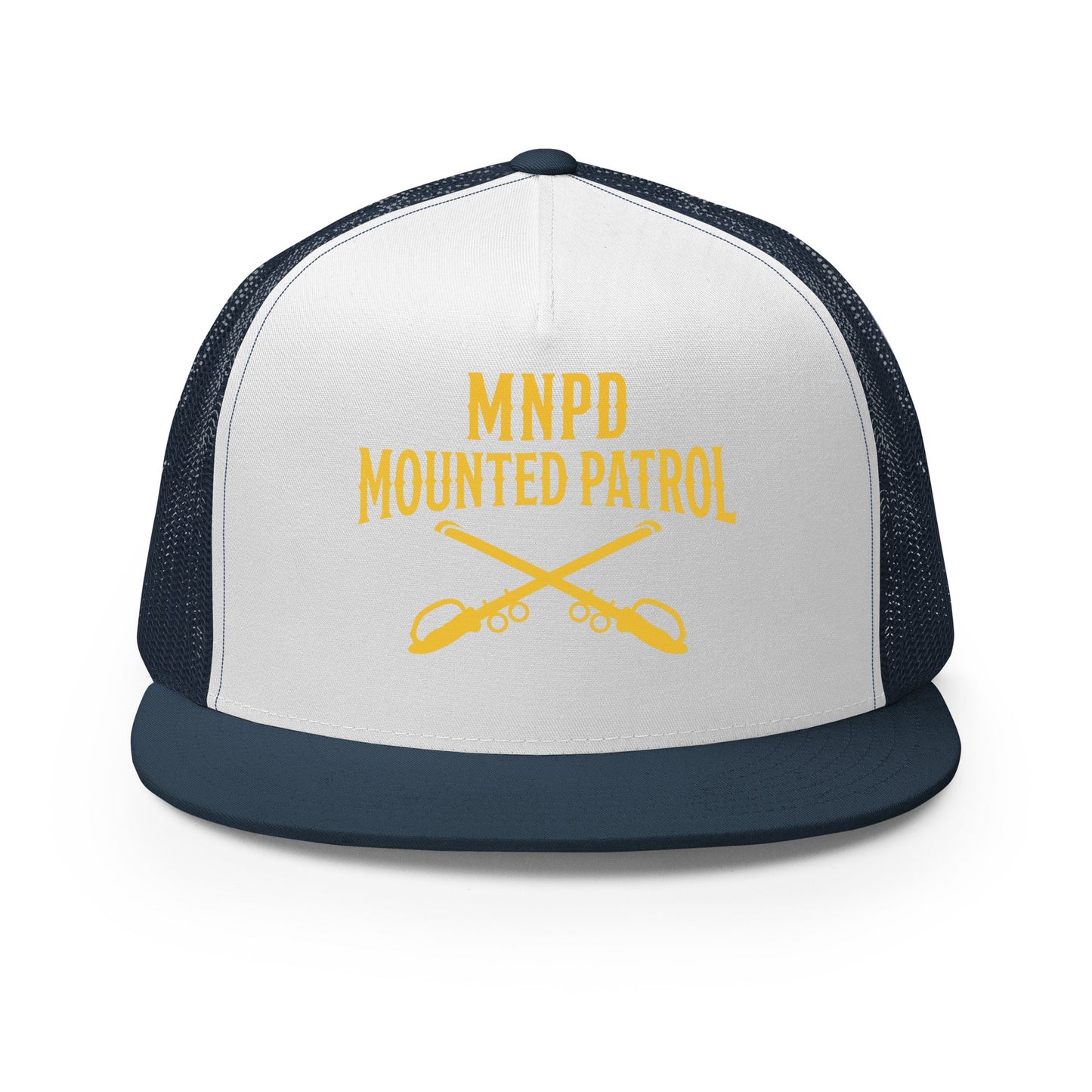 Performance | 5 Panel Trucker Cap | Metro Nashville Police Department Horse Mounted Patrol | Sabres MNPD Logo